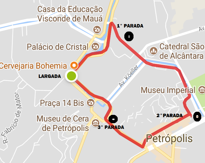 Mapa do percurso