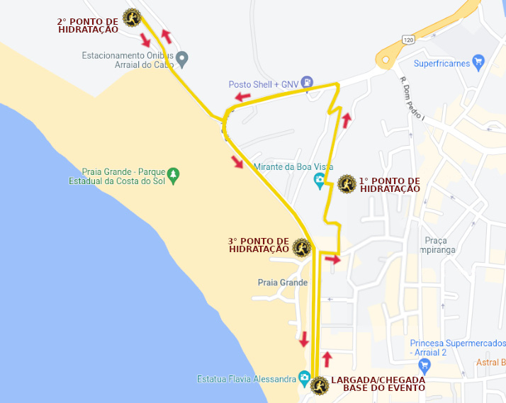 Mapa do percurso