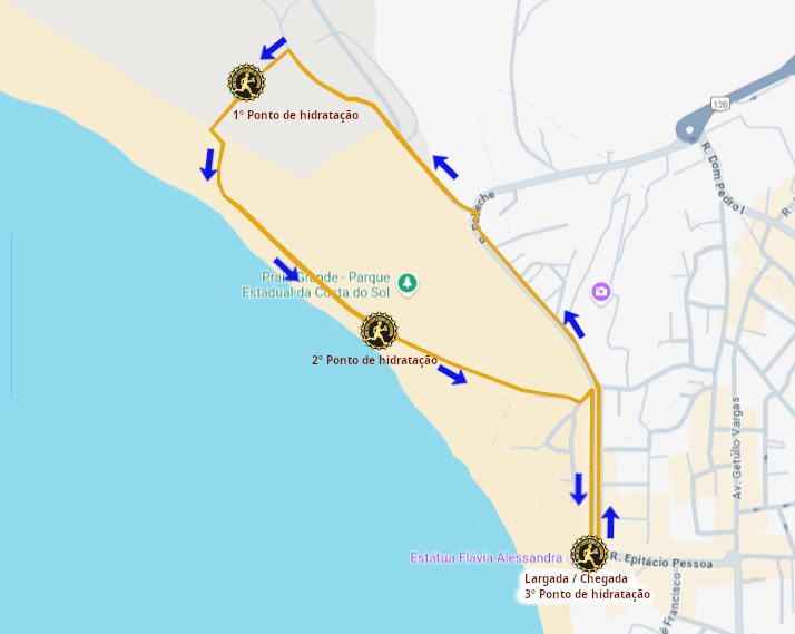 Mapa do percurso
